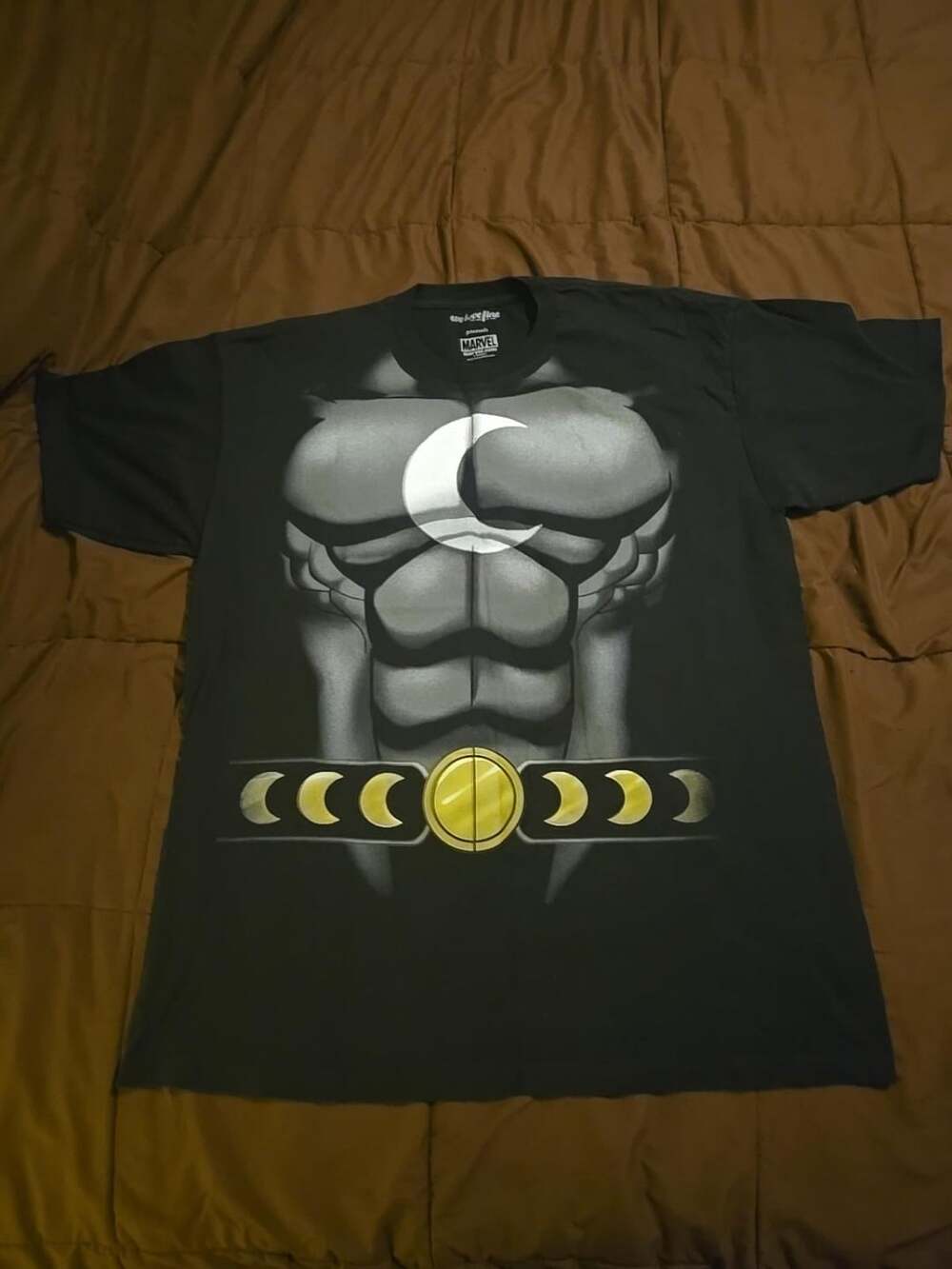 Marvel Moon Knight Costume T-Shirt Mens XXL Black WeLoveFine Superhero Cosplay